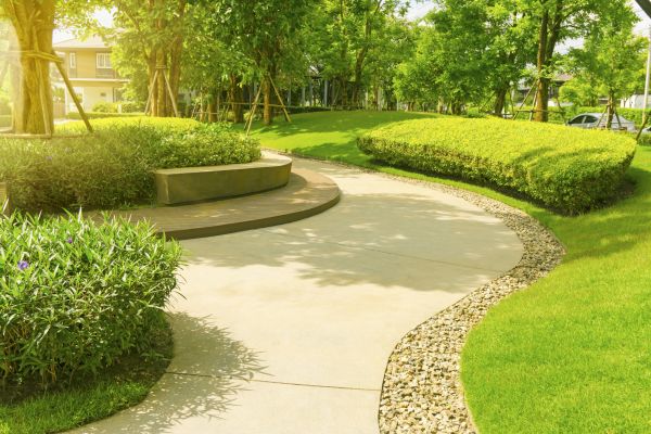 Cement Walkway Installation in Plano