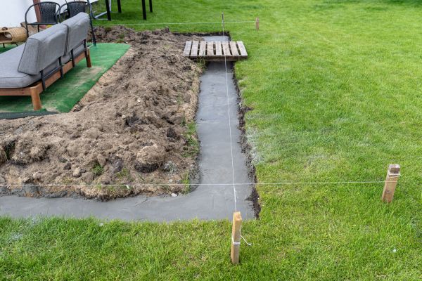 Cement Footer Installation in Plano